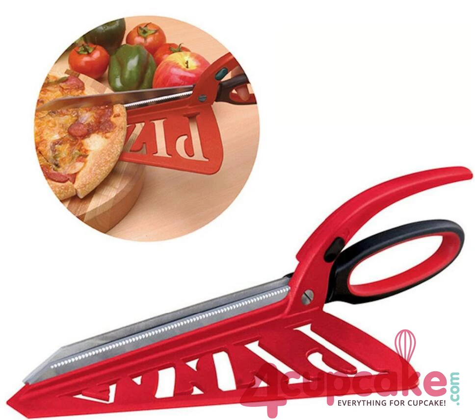 4Cupcake Pizza Scissors Pizza Cutters for Pizza Stones with Non stick