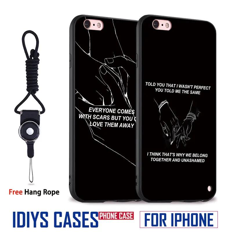 

Black Simple Quotes Soft Silicone Coque Mobile Phone Case Cover Bag For Apple iPhone X 8Plus 8 7Plus 7 6sPlus 6s 6Plus 6 5 5S SE
