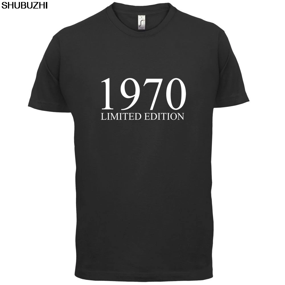 

Limited Edition 1970 - Mens T-Shirt 46th Birthday - Present-Gift Print T Shirt Mens Short Sleeve Hot Tops Tshirt