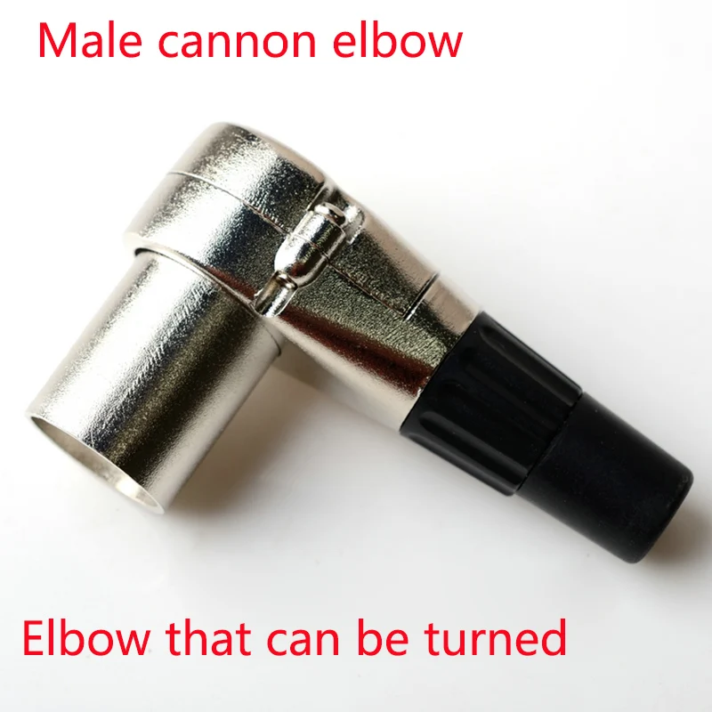 

2pcs/lot Bent Kanon male j3pL type microphone right angle elbow can turn to microphone three core JCYS186