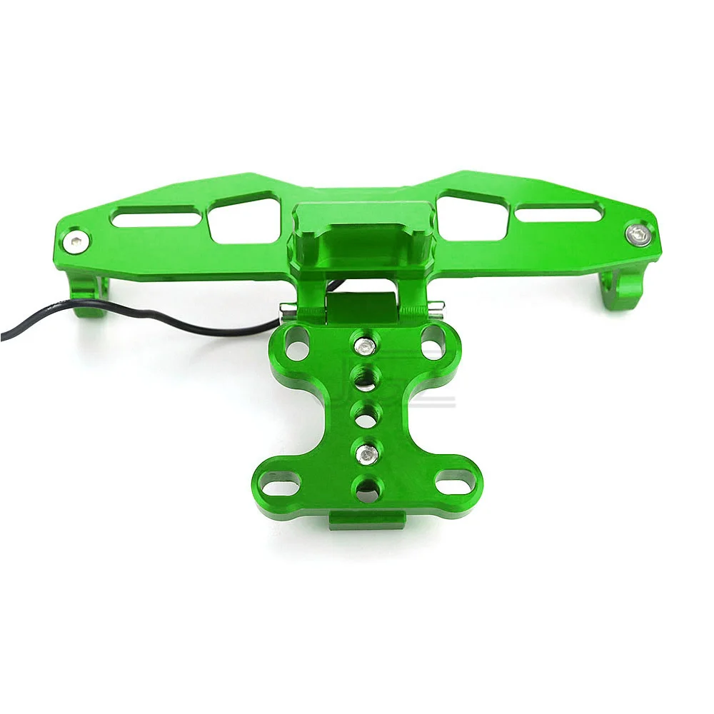 Для Kawasaki Z125 Кронштейн номерного знака мотоцикла CNC алюминиевая рамка с LED белым