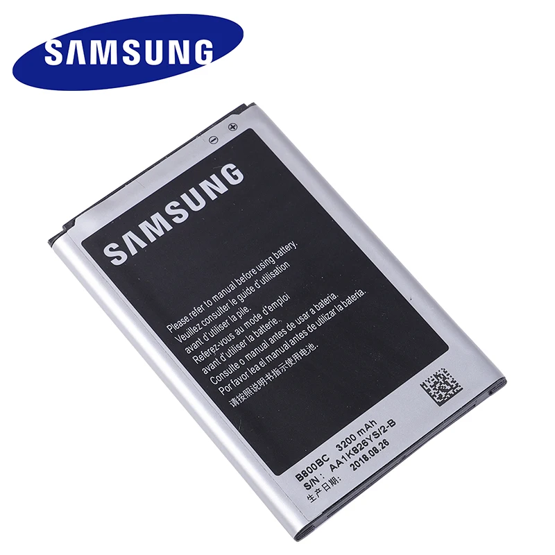 

SAMSUNG Original Battery B800BC B800BE B800BU For Samsung GALAXY NOTE 3 N9006 N9005 N9009 N9008 N9002 Note3 With NFC 3200mAh