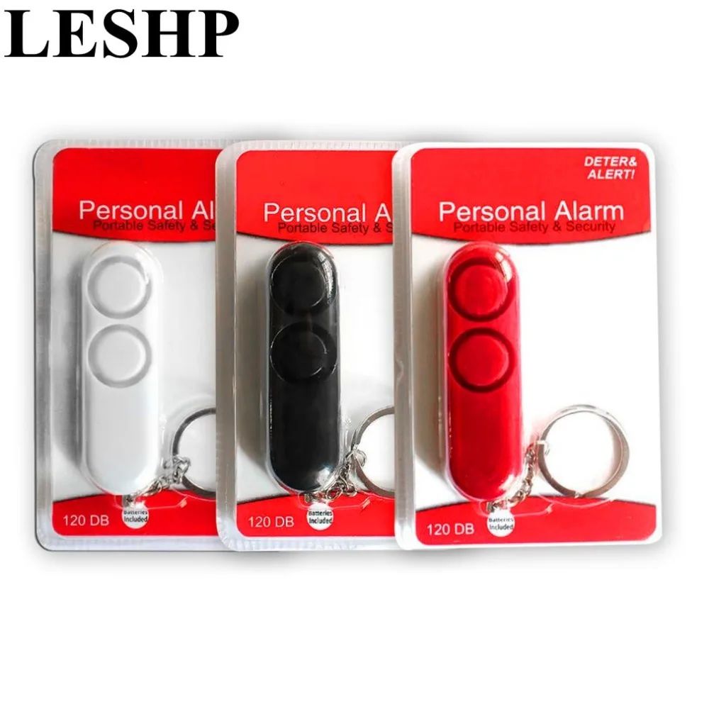 120db Anti Rape Dual Speakers Loud Alarm Alert Attack Panic Safety Personal Alarm Bell Security Protection Bag Pendant