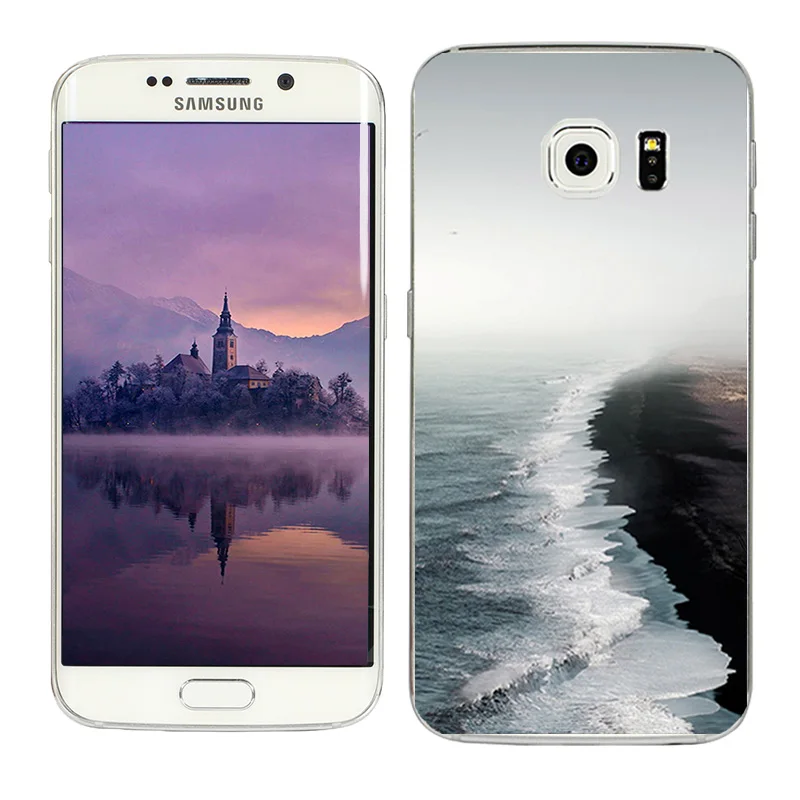 Чехол для Samsung S6 Edge мягкий ТПУ чехол накладка с рисунком Galaxy edge силиконовый G925