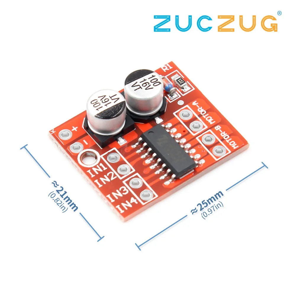 

2-channel DC motor driving module Positive inversion PWM speed mini motor dual h-bridge stepper motor driver