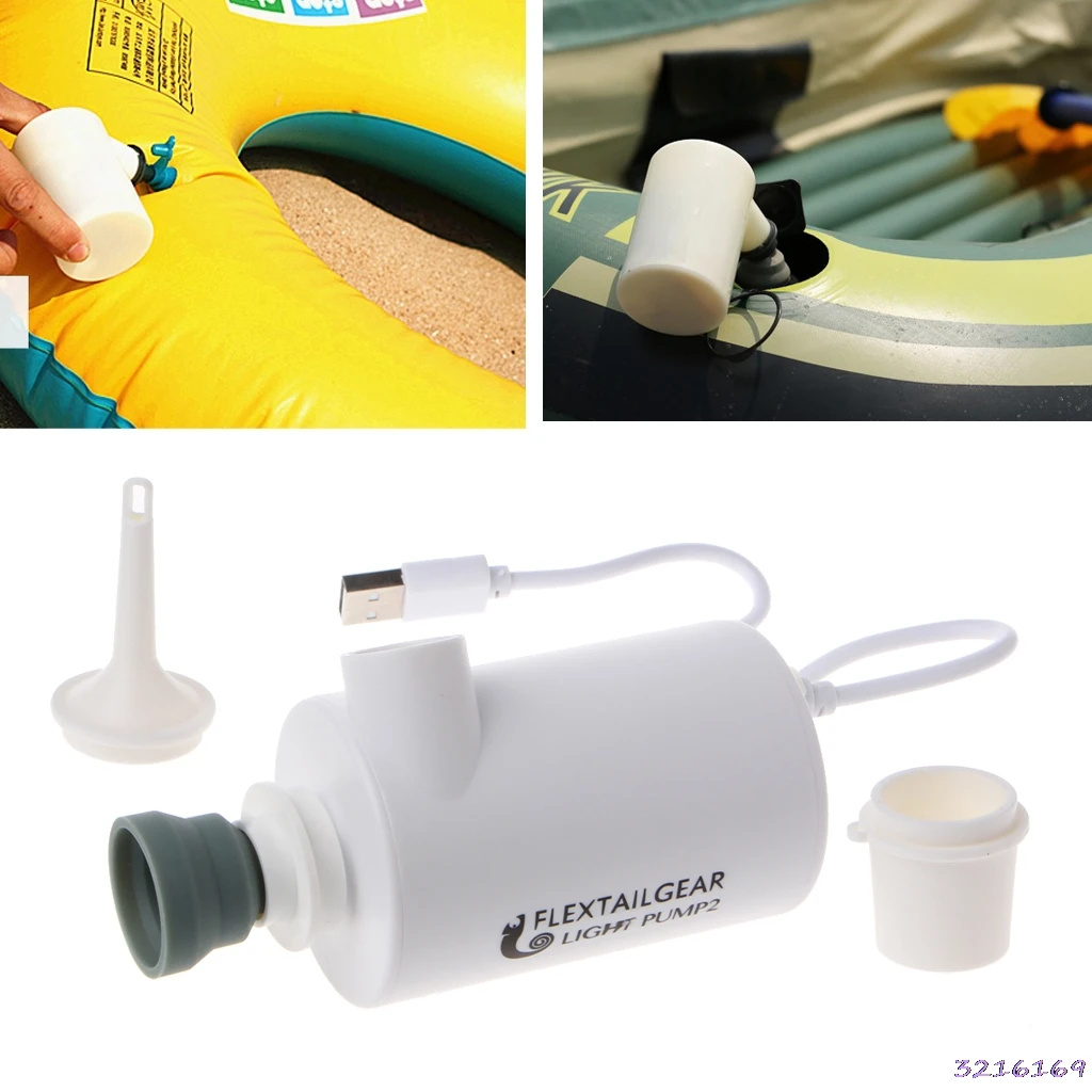 

Waterproof Mini Light Air Pump USB Charge for Inflatables Quick Inflate Deflate