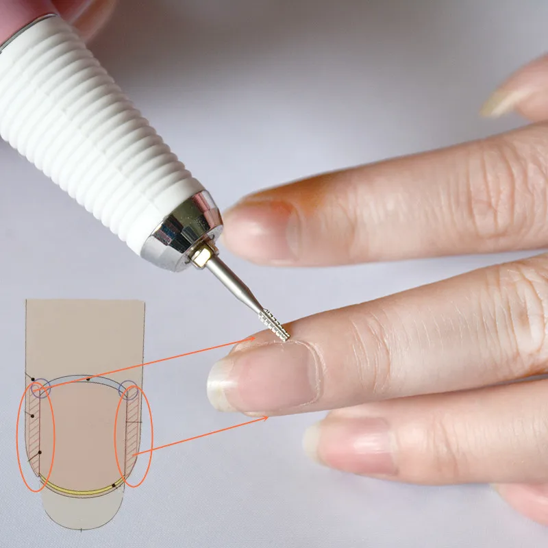1 шт. твердосплавные фрезы для ногтей, сверло для удаления мозолей, для очистки кутикулы, электрическая дрель для педикюра, инструмент