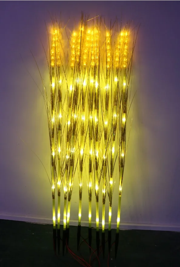 

DC12V Warm Golden Glow LED Wheat Stalks / 85cm (33") Lighted Wheat Stakes / Undulating Sea of Luminous Wave of Wheat Field