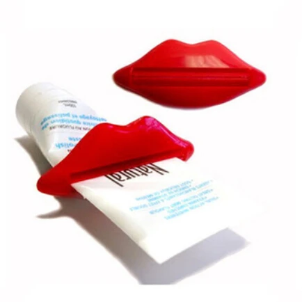 

2pcs/lot Creative Red Lips Toothpaste Gels Cream Lotion Squeezer Toothpaste Squeeze Multi-purpose Extrusion Device
