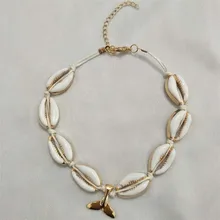 Золотые, серебряные браслеты на ногу в виде раковины каури для женщин, цепочка на ногу с бусинами, цепочка на лодыжку, богемное пляжное ювелирное изделие