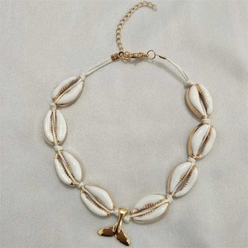 Gold Silver Color Cowrie Shell Anklet Bracelets on The Leg for Women Rope Foot Chain Beads Ankle Chain Bohemia Beach Jewelry Gold Silver Color Cowrie Shell Anklet Bracelets on The Leg for Women Rope Foot Chain Beads Ankle Chain Bohemia Beach Jewelry
