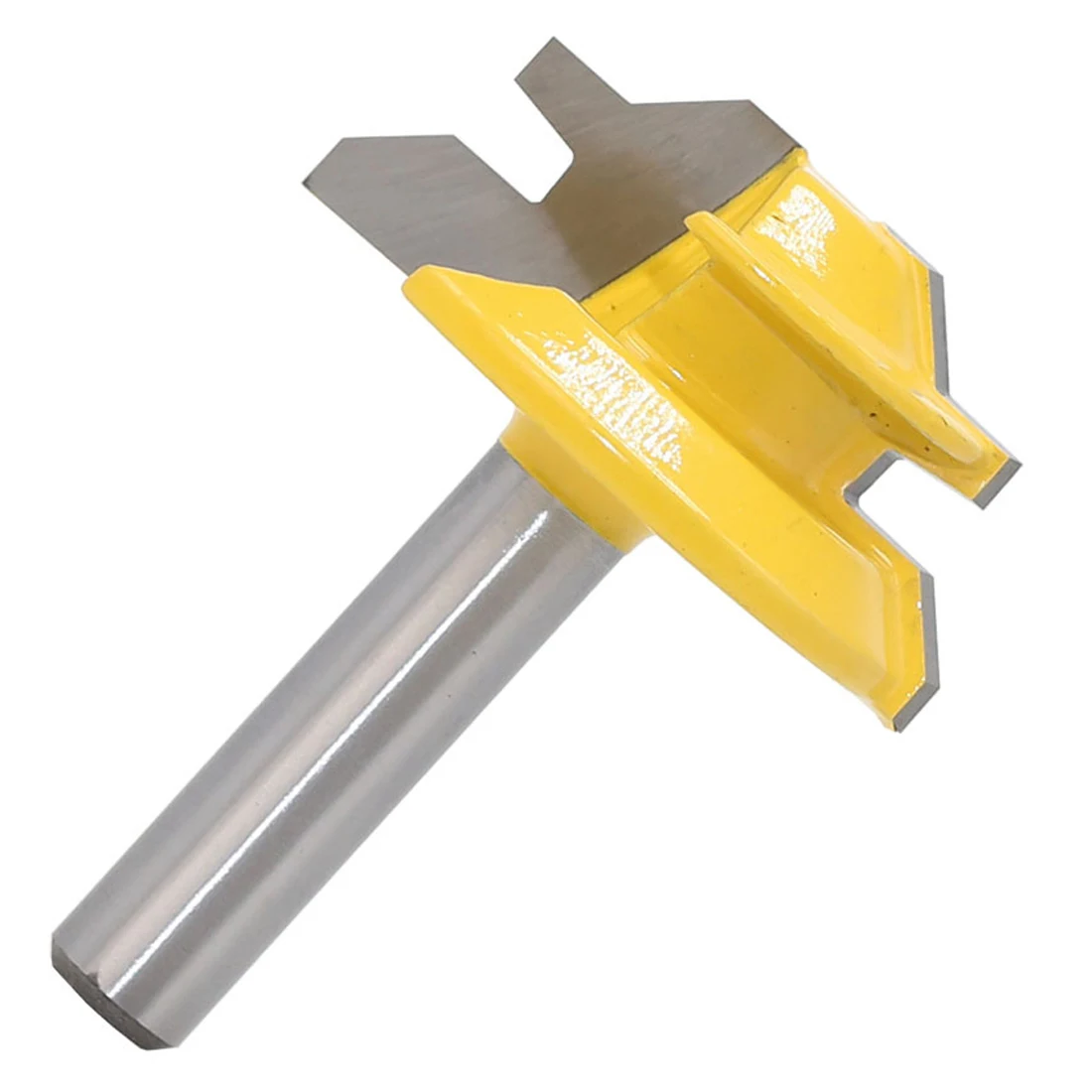 45 Degree Wood Lock Miter Milling Cutter Tool 8mm Shank Tenon Router