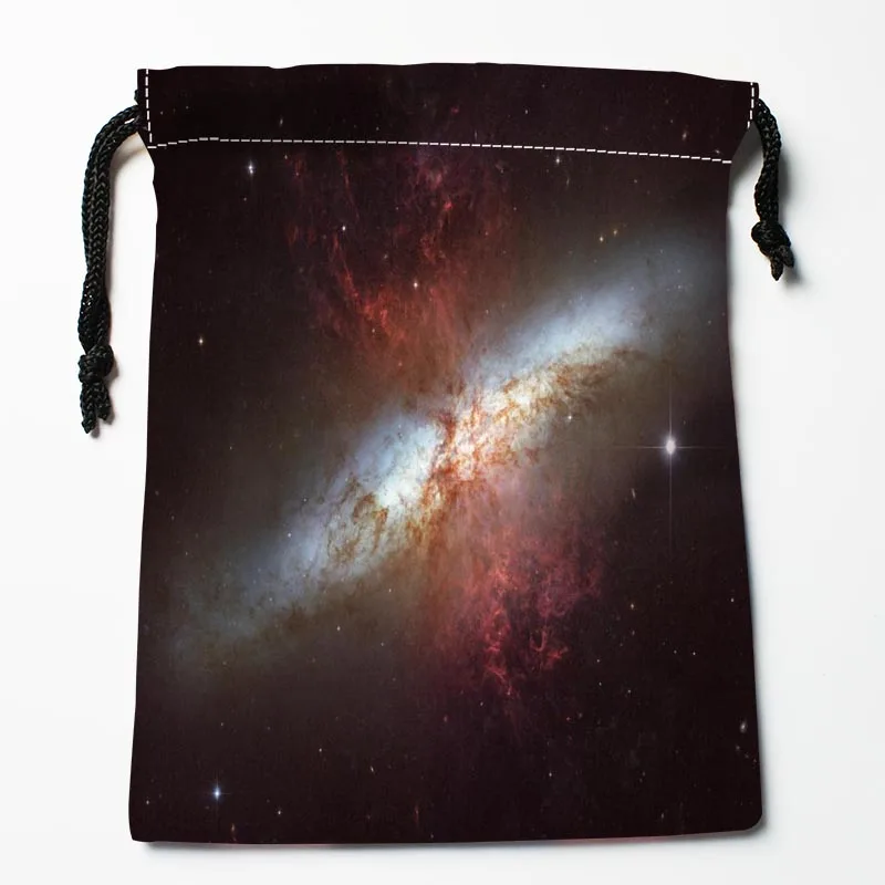 Новое поступление Млечный Путь космические художественные Сумки на шнурке на заказ для хранения напечатанные приемные сумки типа сумки для хранения размер 18X22 см - Цвет: Прозрачный