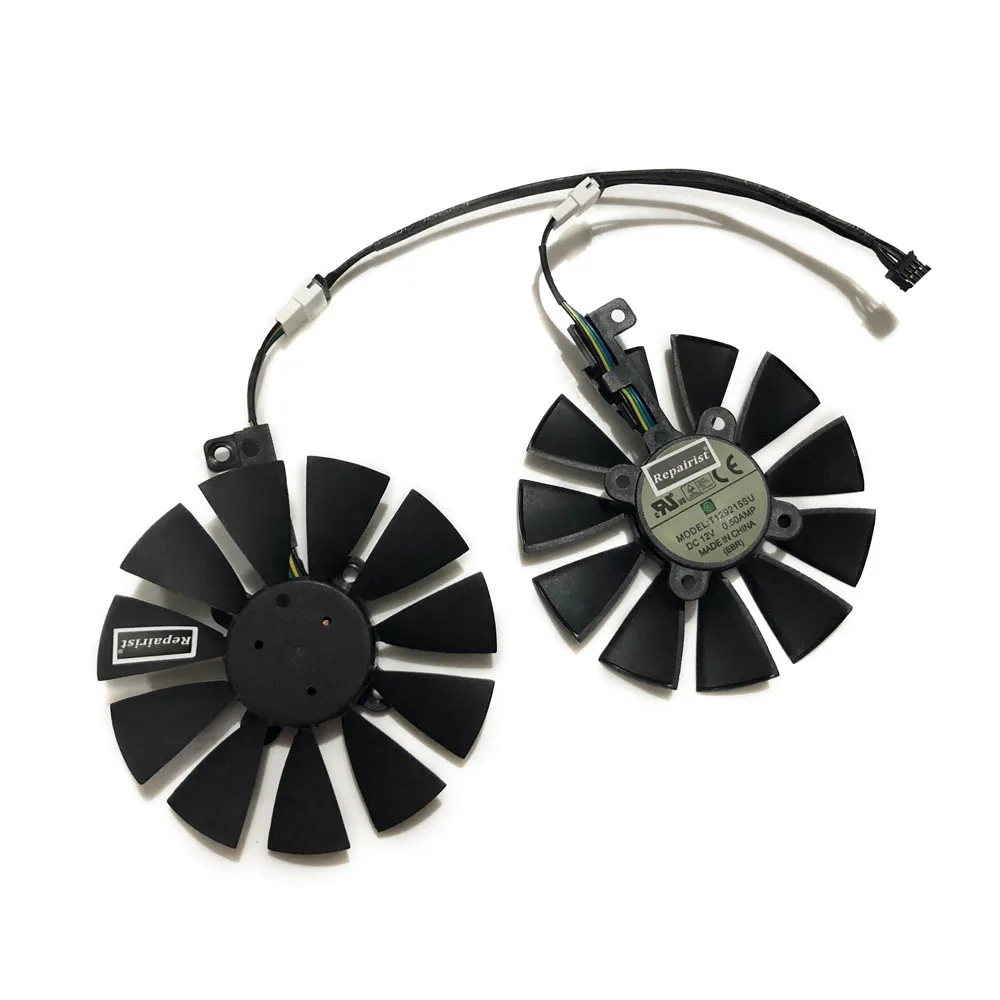 2 шт./компл. T129215SU EX RX 570 GTX 1070/1060 двойной охлаждающий вентилятор GPU для GeForce ASUS AREZ RX570