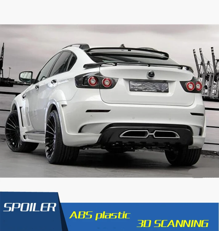 

For BMW X6 F16 Spoiler High Quality ABS Material Car Rear Wing Primer Color Rear Spoiler For BMW X6 Spoiler 2010-2014
