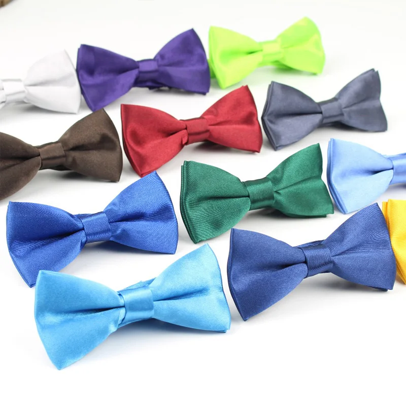 

Factory Fashion Boys Solid Candy Color Bow Tie Adjustable Kid Children Pure Butterfly Party Holiday Christmas Gifts Bowknot