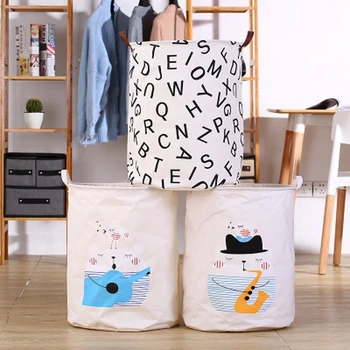 

Foldable Laundry Basket Bag Cloth Organizer Picnic Baskets Print Organizer Laundry Hamper For Toy Dirty Clothes