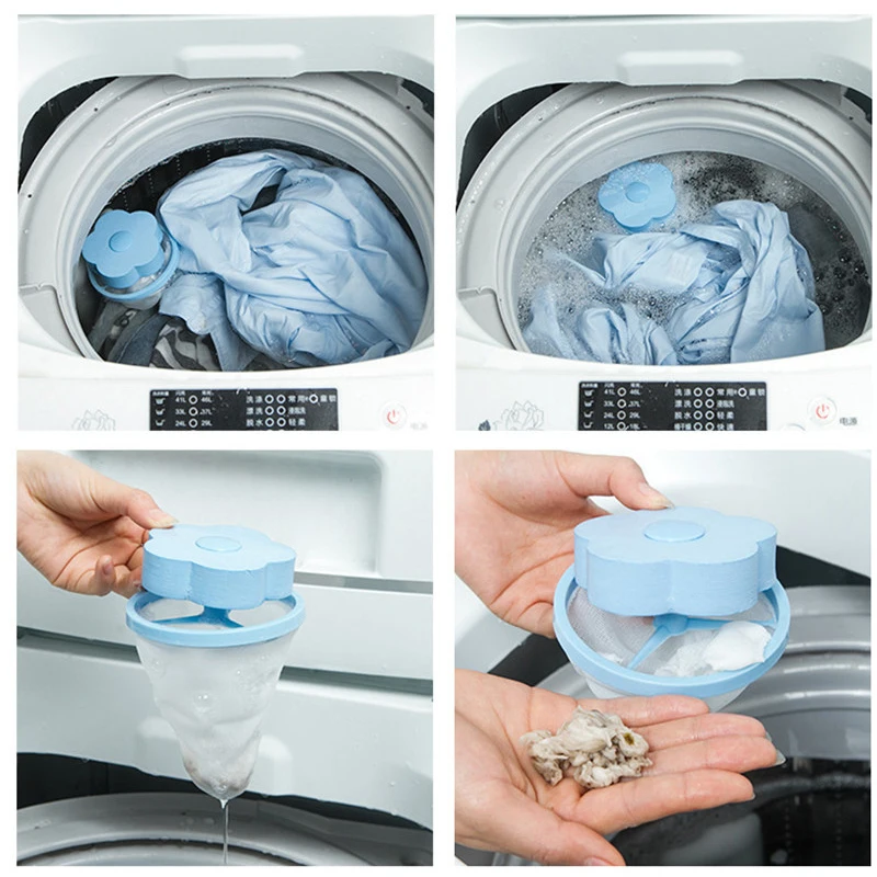 

Hair Removal Catcher Filter Mesh Pouch Cleaning Balls Bag Anti-knot Dirty Fiber Collector Washing Machine Filter Laundry Ball