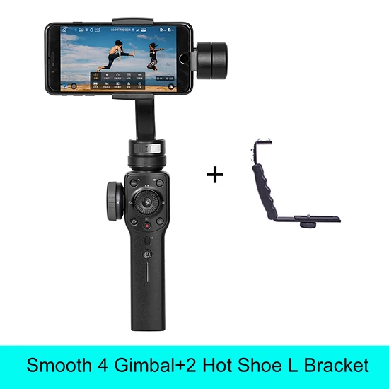 Zhiyun Smooth 4 смартфон 3 оси карданный стабилизатор мобильный видео steadicam для iphone/Android Экшн камера VS Smooth Q - Цвет: 4AddLHolder