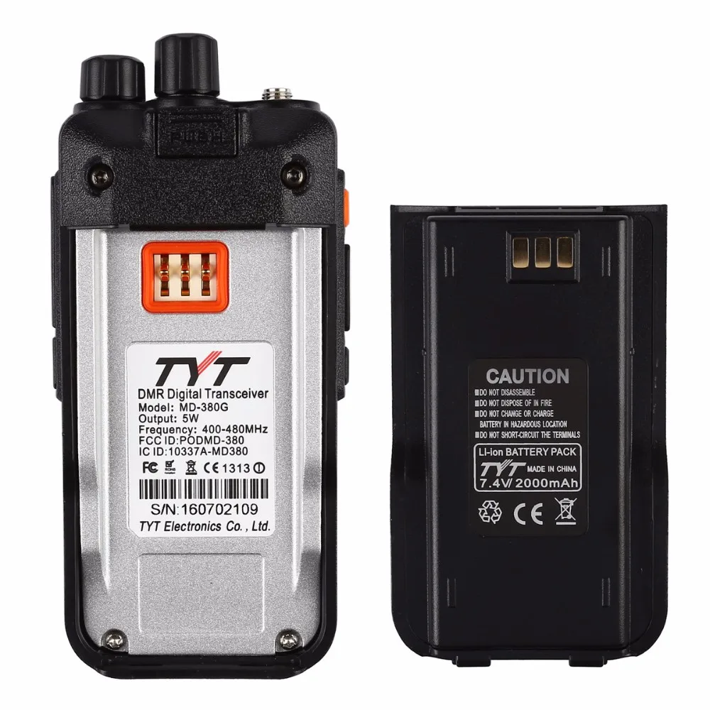 TYT MD-380G gps UHF 400-480MHz DMR цифровое радио Walkie Talkie Ham трансивер с md380 USB Кабель для программирования CD