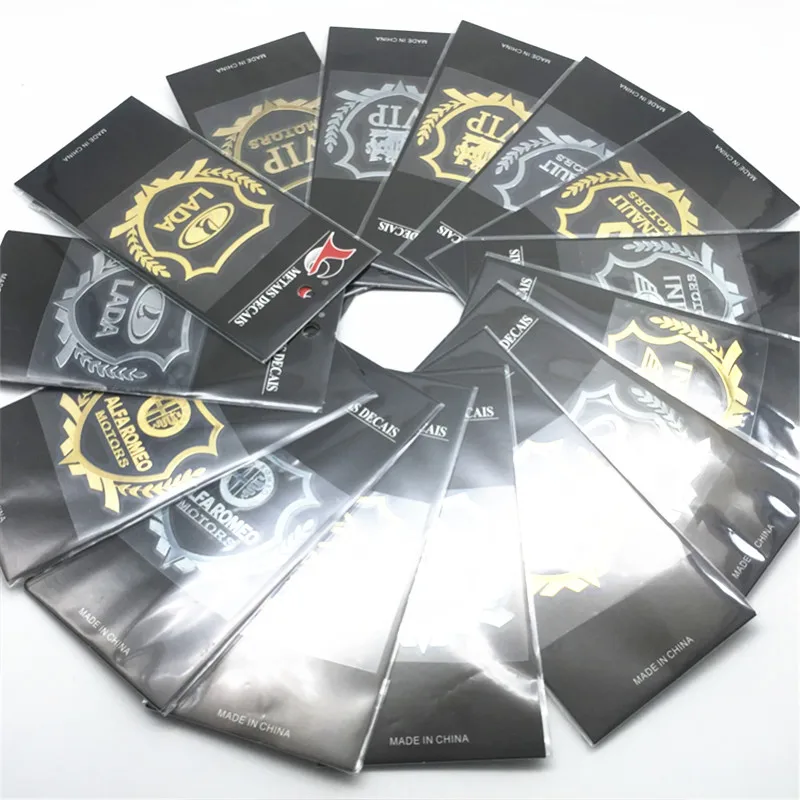 

3D Metal Car Styling Logo Emblem Badge Sticker Decal For JP VIP Alfa Romeo Mini Lada Infiniti Renault Opel Ssangyong Accessories