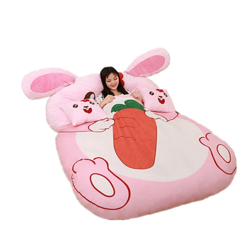 

Dorimytrader Cartoon Animal Pink Rabbit Beanbag Soft Plush Huge Bed Sofa Mattress Carpet Tatami 2 Sizes Free Shipping DY60848
