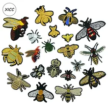 Xicic 2019 novo design de promoção insetos série desenhos animados animal retalhos etiqueta abelha combinação ferro em costura riverdale remendos