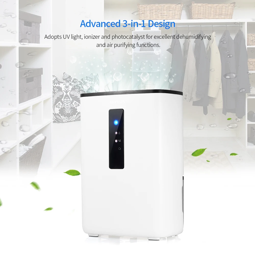 

Electric Semiconductor Dehumidifier 2.5L Water Tank Moisture Absorbing Air Purifier Freshener for Home Office