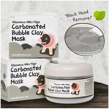 

Hot Milky Piggy Carbonated Bubble Clay Mask 100g Moisturizing Remove Blackhead Acne Purifying Pores Black Mud Face Mask