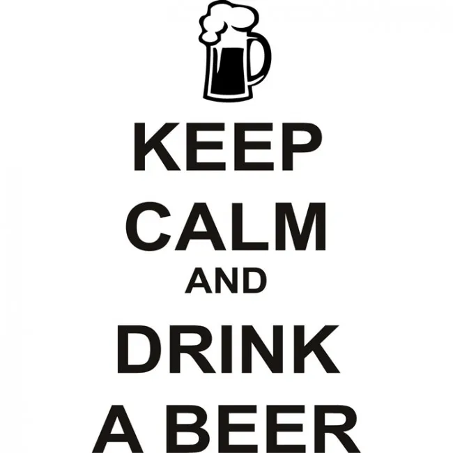 Keep Calm And Have A Beer Quotes Wall Decal Removable DIY Wall Stickers