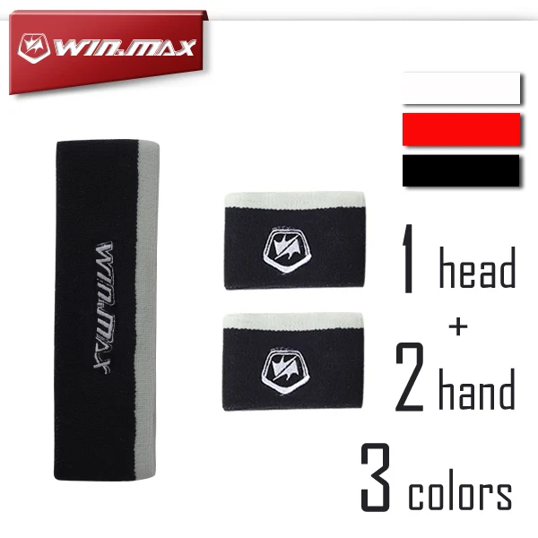 WINMAX 1 комплект спортивный напульсник(1 повязка на голову+ 2 браслета) спандекс дышащая и эластичная хлопковая повязка на запястье