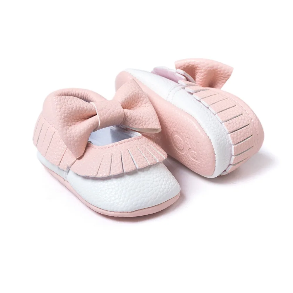 Blanco rosa bebé niñas niños bowknot Zapatos Zapatillas de bebé en primer lugar los caminantes recién nacido infantil bebe zapatos de cuero de la Pu 0 ~ 18 meses CX17C Blanco rosa bebé niñas niños bowknot Zapatos Zapatillas de bebé en primer lugar los caminantes recién nacido infantil bebe zapatos de cuero de la Pu 0 ~ 18 meses CX17C