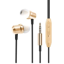 100 шт Металлические Водонепроницаемые проводные наушники с магическим магнитом, регулятором громкости, басовая гарнитура, наушники для ПК, для смартфона