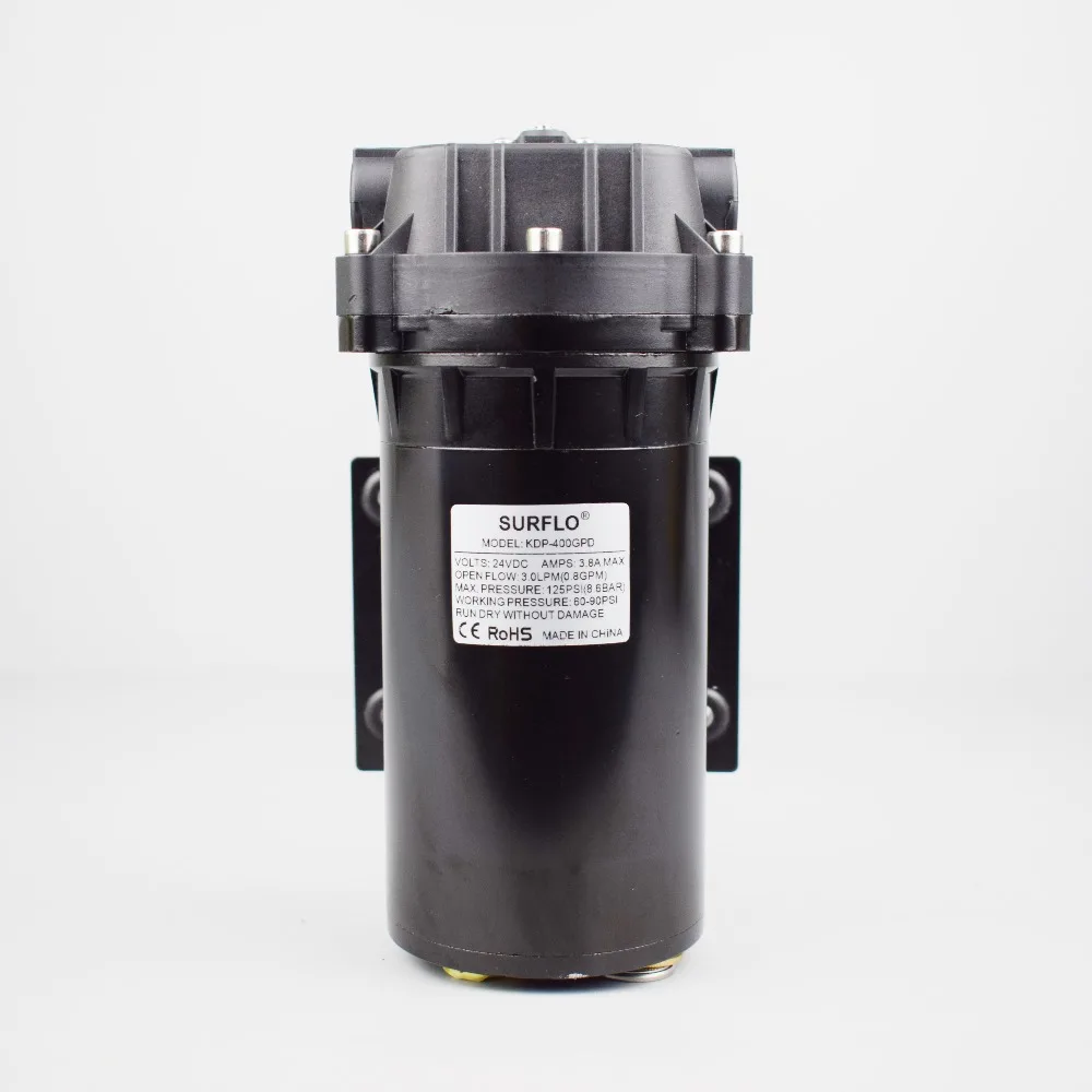 

Food Grade SURFLO DC 24V water purifier and filtration system pump reverse osmosis system pump RO diaphragm booster pump 400GPD