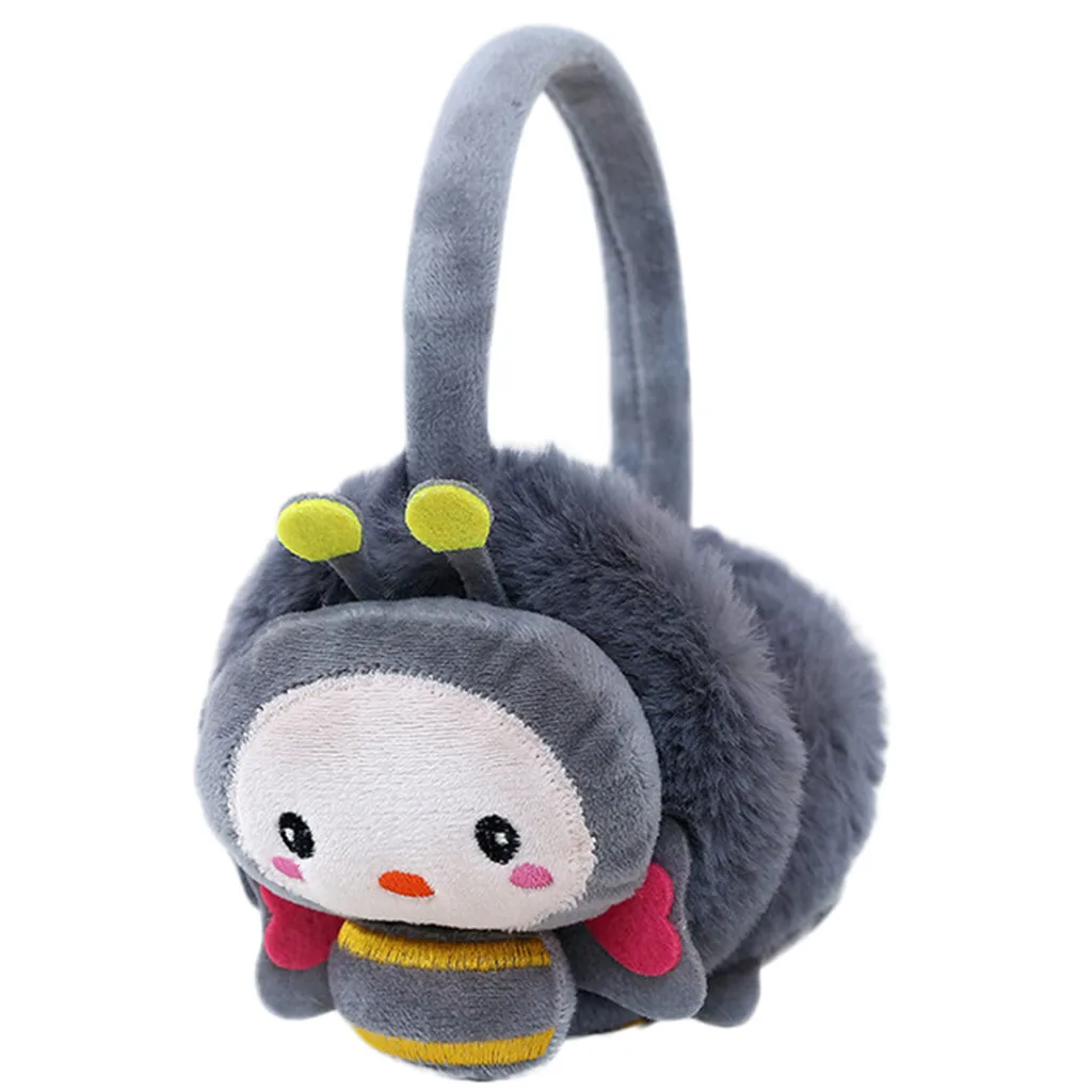 

SZYADEOU Adult Child Earmuffs Cartoon Bee Ears Design Windproof Warm Adjustable Earwarmer C4