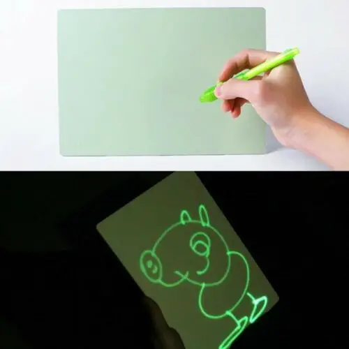 

Draw With Night Light In Dark Children Funny Toys Writing Magic Drawing Board Set Educational Russian Language Noctilucent Kids