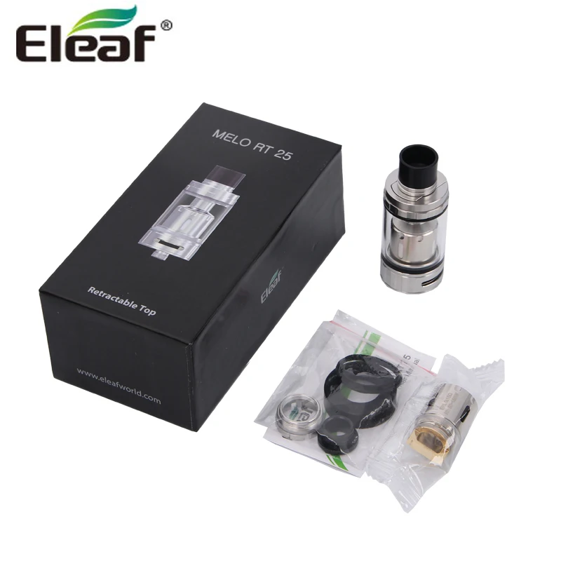 

Original Eleaf Melo RT 25 Tank 4.5ml Atomizer ERL Coil Head 0.15ohm Support ERL Series Coil With Top Filling E Cigarette Vape