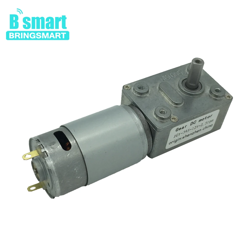 Bringsmart JGY-395 Worm Gear Motor DC 12 Volt Turbine Worm Reducer 12V Mini Reduction Gearbox Engine Self-locking Geared Motor цена Bringsmart JGY-395 Worm Gear Motor DC 12 Volt Turbine Worm Reducer 12V Mini Reduction Gearbox Engine Self-locking Geared Motor цены онлайн