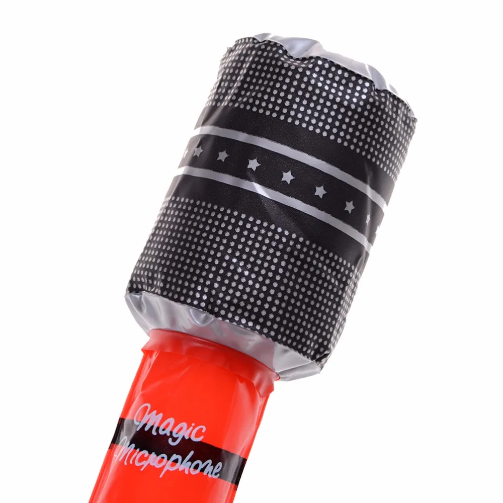 1Pc Inflatable Microphone Blow Up Singing Party Time Rock Star Disco Toy Children Kids Gift Party Accessory