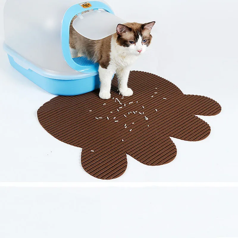 Cat litter box mat rub foot pad litter cat litter out of the mat pet