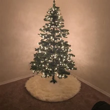 Горячая креативный белый плюш Рождественская елка юбка для украшения новогодней елки набор для домашней вечеринки