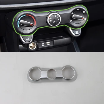 

For Kia K2/Rio 2017 Interior Cheap Car Accessories Decoration ABS Air Condition Adjust Button Frame Cover Trim Car Styling