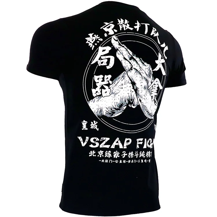 VSZAP короткий рукав ММА колготки для новорождённых Combat Pro Fistfight Муай Тай Бокс Джерси тренажерный зал футболка для мужчин Vszap Рашгард