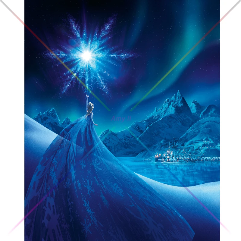 

3D 5D DIY Frozen Diamond Painting Full drill round Cartoon Elsa princess Diamond Embroidery Cross Stitch Mosaic Rhinestone kits