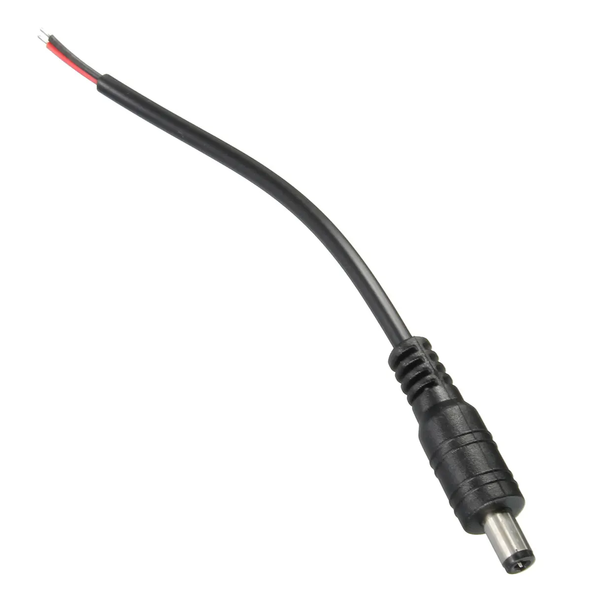 

New Black CCTV DC Power Male Connector Cable Plug Wire Pigtail Adapter 5.5x2.1mm Free Shipping