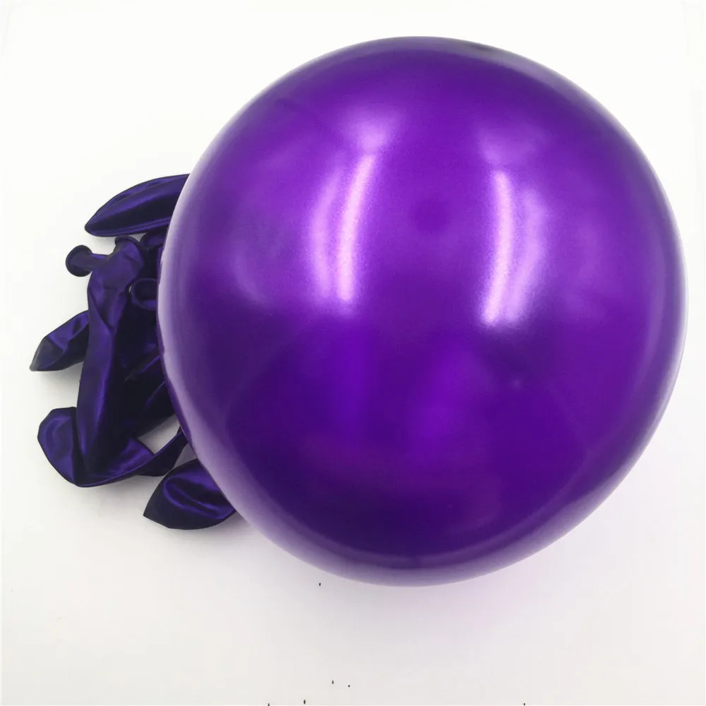 Черный шар 30 шт./лот 1,5 г 10 дюймов Жемчужные гелиевые Свадебные украшения металлические шарики детские игрушки с днем рождения шары из латекса - Цвет: dark purple