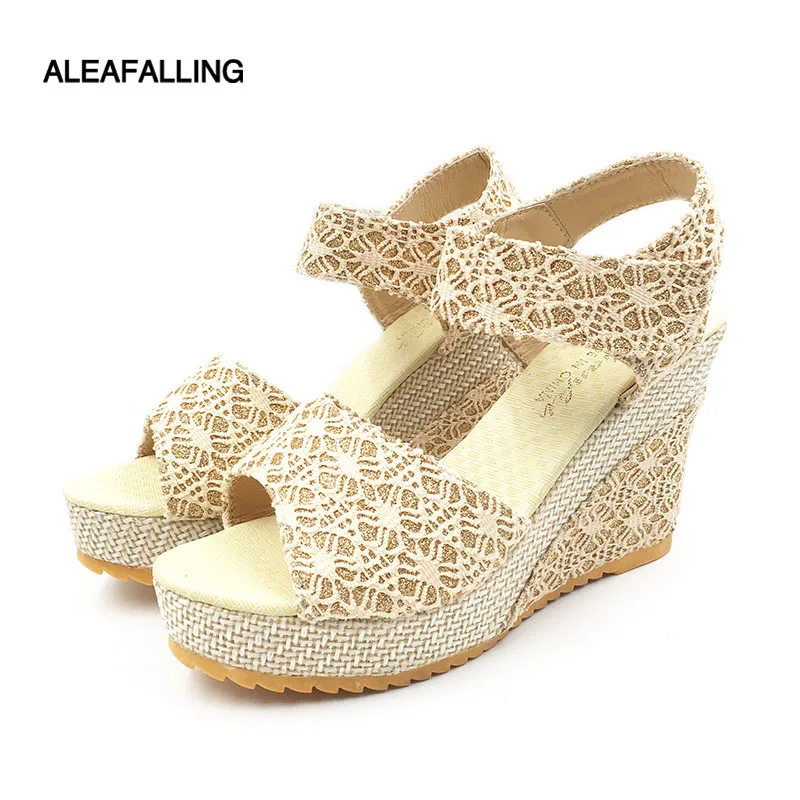 

Aleafalling Sandals Zapatos Mujer Shinny Summer Women Shoes Casual Feminino Wedges Sandalias Femininas Fashion Women SandalsW151