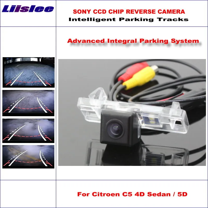 

Liislee HD CCD SONY Rear Camera For Citroen C5 4D Sedan / 5D Hatchback / SW Intelligent Parking Tracks Reverse NTSC RCA AUX