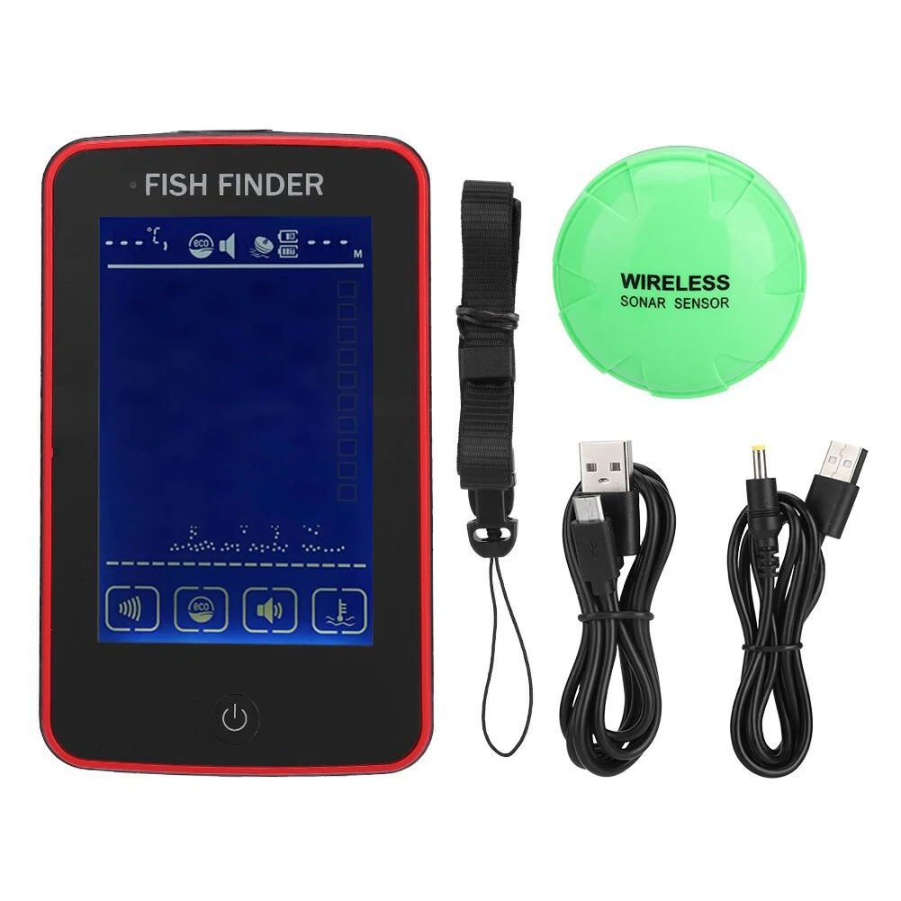 

Portable Sonar Fish Detector Sonar Sensor HD Camera Fish Detector Fish Detector LCD Screen Outdoor Water Depth 80M