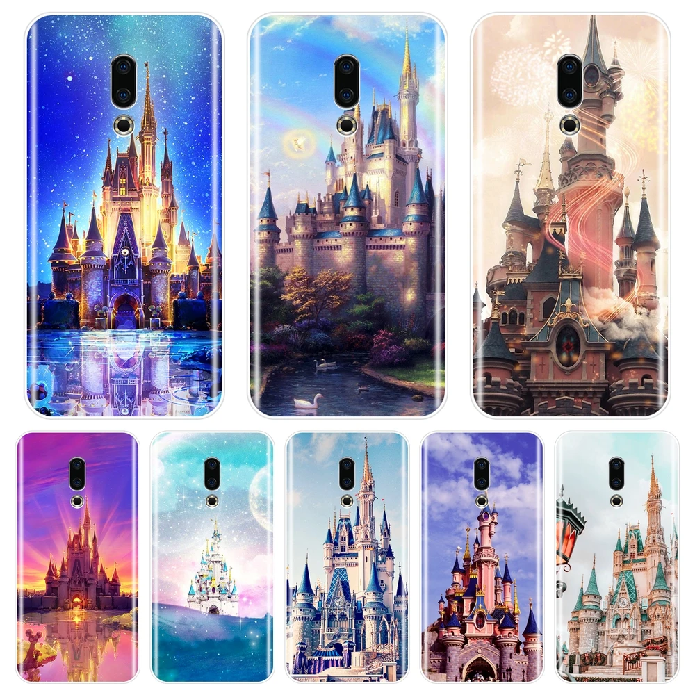 

Soft Phone Case Silicone For Meizu Pro 6 7 Plus U10 U20 Cinderella Castle Cartoon Back Cover For Meizu 15 Lite 16 Plus 16th 16x